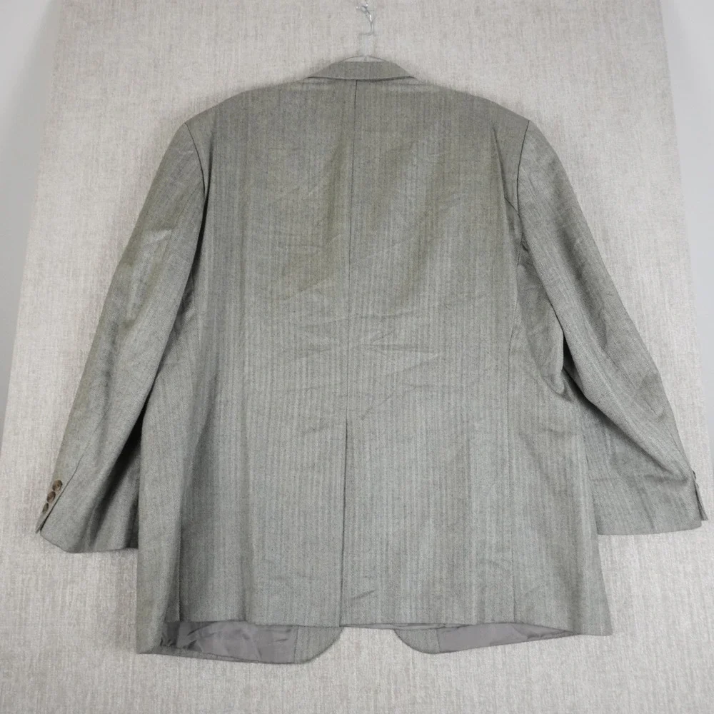 Lauren Ralph Lauren Men's Tweed Herringbone Wool Blazer 48R Gray Sport Coat
